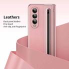 For Samsung Galaxy Z Fold3 5G Integrated PC + PU Phone Case with Pen / Pen Box(Pink) - 3