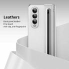 For Samsung Galaxy Z Fold3 5G Integrated PC + PU Phone Case with Pen / Pen Box(White) - 3