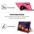 For Samsung Galaxy Tab S8 / Galaxy Tab S7 (2020) T870 360 Degree Rotation PC+TPU Protective Cover with Holder & Hand Strap(Rose Red) - 3