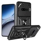 For Nothing Phone 3a Sliding Camera Cover Design TPU+PC Phone Case(Black) - 1