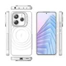 For Redmi Note 14 5G Lens Frame Bracket Corrugated MagSafe Phone Case(White) - 3