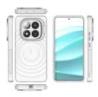 For Redmi Note 14 Pro 5G Lens Frame Bracket Corrugated MagSafe Phone Case(White) - 3