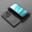 For Redmi Note 14 Pro+ 5G Lens Frame Bracket Corrugated MagSafe Phone Case(Black) - 2