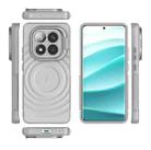 For Redmi Note 14 Pro+ 5G Lens Frame Bracket Corrugated MagSafe Phone Case(Grey) - 3