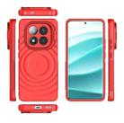 For Redmi Note 14 Pro+ 5G Lens Frame Bracket Corrugated MagSafe Phone Case(Red) - 3