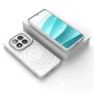 For Redmi Note 14 Pro+ 5G Lens Frame Bracket Corrugated MagSafe Phone Case(White) - 2