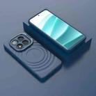 For Redmi Note 14 Pro+ 5G Lens Frame Bracket Corrugated MagSafe Phone Case(Dark Blue) - 2