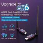 EDUP EP-AX900 900Mbps WiFi 6 Bluetooth 5.3 Dual-Band USB Wireless WiFi Adapter(Black) - 2