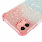 For iPhone 11 Pro Gradient Glitter Powder Shockproof TPU Protective Case(Orange Blue) - 3