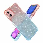 For iPhone 11 Pro Gradient Glitter Powder Shockproof TPU Protective Case(Green Purple) - 2