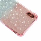 For iPhone X / XS Gradient Glitter Powder Shockproof TPU Protective Case(Orange Purple) - 3