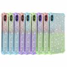 For iPhone XR Gradient Glitter Powder Shockproof TPU Protective Case(Orange Green) - 5