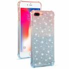 For iPhone 8 / 7 Gradient Glitter Powder Shockproof TPU Protective Case(Orange Blue) - 1