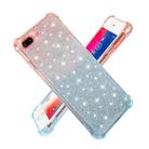 For iPhone 8 / 7 Gradient Glitter Powder Shockproof TPU Protective Case(Orange Blue) - 1
