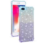 For iPhone 8 Plus / 7 Plus Gradient Glitter Powder Shockproof TPU Protective Case(Blue Purple) - 1