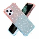 For iPhone 12 / 12 Pro Gradient Glitter Powder Shockproof TPU Protective Case(Purple Green) - 2