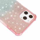 For iPhone 12 / 12 Pro Gradient Glitter Powder Shockproof TPU Protective Case(Purple Green) - 3