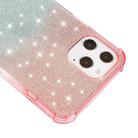 For iPhone 12 / 12 Pro Gradient Glitter Powder Shockproof TPU Protective Case(Orange Green) - 3