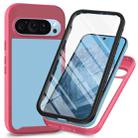 For Google Pixel 9 / 9 Pro Starry Sky Solid Color Series PC + TPU Phone Case with PET Film(Pink) - 1