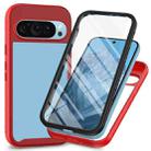 For Google Pixel 9 / 9 Pro Starry Sky Solid Color Series PC + TPU Phone Case with PET Film(Red) - 1