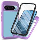 For Google Pixel 9 / 9 Pro Starry Sky Solid Color Series PC + TPU Phone Case with PET Film(Purple) - 1