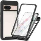 For Google Pixel 8a Starry Sky Solid Color Series PC + TPU Phone Case with PET Film(Black) - 1
