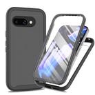 For Google Pixel 9a Starry Sky Solid Color Series PC + TPU Phone Case with PET Film(Black) - 1