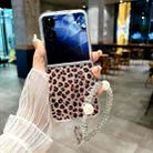 For Xiaomi Mix Flip Feather Leopard Pattern Integrated Phone Case with Bracelet(Brown) - 2
