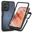 For Motorola Moto G55 Starry Sky Solid Color Series PC + TPU Phone Case with PET Film(Black) - 1