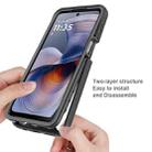 For Motorola Moto G55 Starry Sky Solid Color Series PC + TPU Phone Case with PET Film(Black) - 3