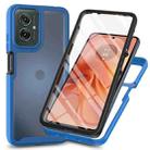 For Motorola Moto G55 Starry Sky Solid Color Series PC + TPU Phone Case with PET Film(Royal Blue) - 1