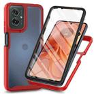 For Motorola Moto G55 Starry Sky Solid Color Series PC + TPU Phone Case with PET Film(Red) - 1