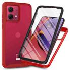 For Motorola Moto G84 Starry Sky Solid Color Series PC + TPU Phone Case with PET Film(Red) - 1