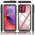 For Motorola Moto G84 Starry Sky Solid Color Series PC + TPU Phone Case with PET Film(Red) - 2