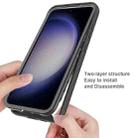 For Samsung Galaxy S23 FE 5G Starry Sky Solid Color Series PC + TPU Phone Case with PET Film(Black) - 3