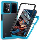 For Redmi Note 13 Pro 5G Starry Sky Solid Color Series PC + TPU Phone Case with PET Film(Sky Blue) - 1