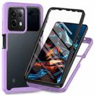 For Redmi Note 13 Pro 5G Starry Sky Solid Color Series PC + TPU Phone Case with PET Film(Purple) - 1