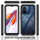 For Redmi 12C Starry Sky Solid Color Series PC + TPU Phone Case with PET Film(Black) - 2