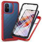 For Redmi 12C Starry Sky Solid Color Series PC + TPU Phone Case with PET Film(Red) - 1