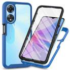 For OPPO A78 5G Starry Sky Solid Color Series PC + TPU Phone Case with PET Film(Royal Blue) - 1