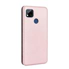 For Xiaomi Redmi 9C Carbon Fiber Texture Horizontal Flip TPU + PC + PU Leather Case with Card Slot(Pink) - 3