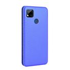 For Xiaomi Redmi 9C Carbon Fiber Texture Horizontal Flip TPU + PC + PU Leather Case with Card Slot(Blue) - 3