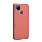 For Xiaomi Redmi 9C Carbon Fiber Texture Horizontal Flip TPU + PC + PU Leather Case with Card Slot(Brown) - 3