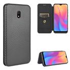 For Xiaomi Redmi 8A Carbon Fiber Texture Horizontal Flip TPU + PC + PU Leather Case with Card Slot(Black) - 1