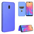 For Xiaomi Redmi 8A Carbon Fiber Texture Horizontal Flip TPU + PC + PU Leather Case with Card Slot(Blue) - 1