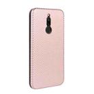 For Xiaomi Redmi 8 Carbon Fiber Texture Horizontal Flip TPU + PC + PU Leather Case with Card Slot(Pink) - 3