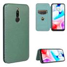 For Xiaomi Redmi 8 Carbon Fiber Texture Horizontal Flip TPU + PC + PU Leather Case with Card Slot(Green) - 1