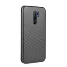 For Xiaomi Redmi 9 Carbon Fiber Texture Horizontal Flip TPU + PC + PU Leather Case with Card Slot(Black) - 3