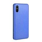 For Xiaomi Redmi 9A Carbon Fiber Texture Horizontal Flip TPU + PC + PU Leather Case with Card Slot(Blue) - 3