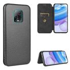 For Xiaomi Redmi 10X 5G Carbon Fiber Texture Horizontal Flip TPU + PC + PU Leather Case with Card Slot(Black) - 1